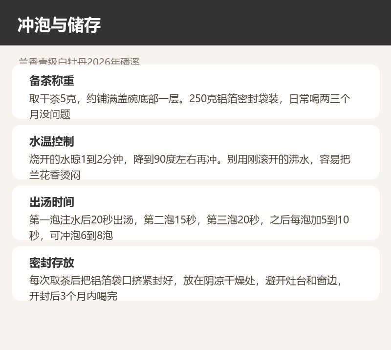 兰香壹级白牡丹2026年磻溪 详情图