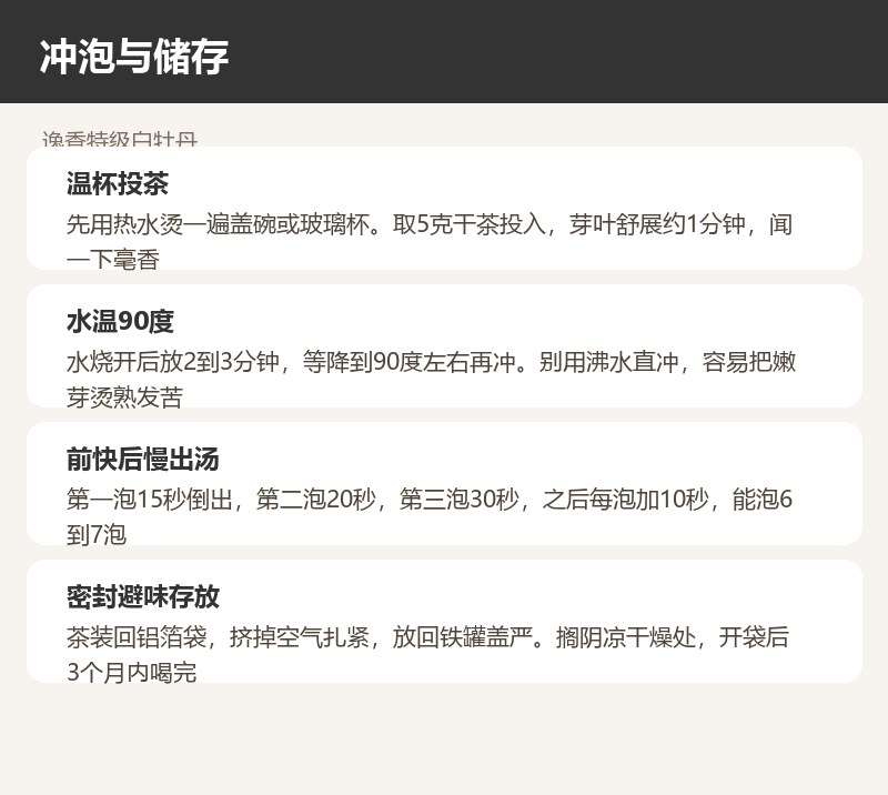 逸香特级白牡丹 详情图